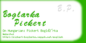 boglarka pickert business card